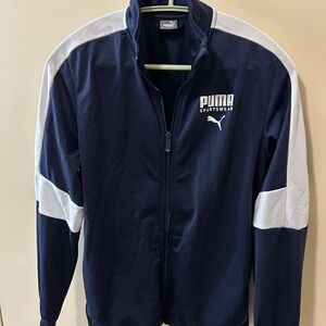 PUMA Men's Navy and White Windbreaker